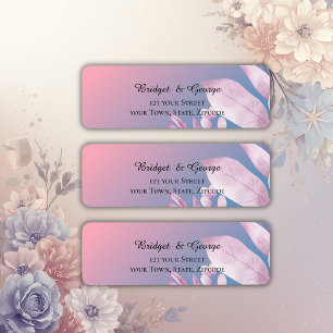 pastel cherry blossom wedding Return Adress Label Return Address Label