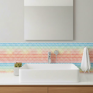 Pastel chevron ceramic tile