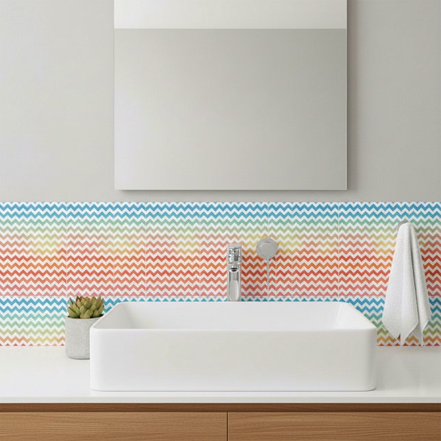 Pastel chevron ceramic tile (Creator Uploaded)