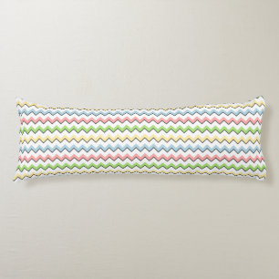Pastel Chevron-Drop Shadow by Shirley Taylor Body Cushion