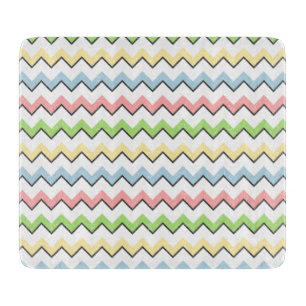 Pastel Chevron-Drop Shadow by Shirley Taylor Cutting Board