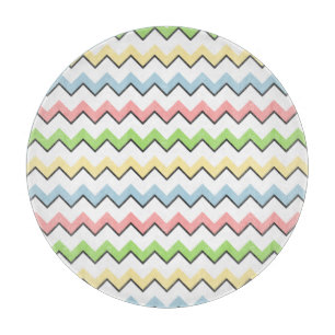 Pastel Chevron-Drop Shadow by Shirley Taylor Cutting Board