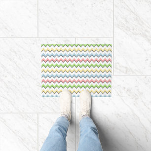 Pastel Chevron-Drop Shadow by Shirley Taylor Doormat