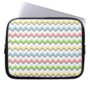 Pastel Chevron-Drop Shadow by Shirley Taylor Laptop Sleeve