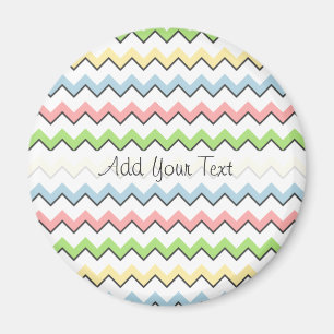 Pastel Chevron-Drop Shadow by Shirley Taylor Magnet