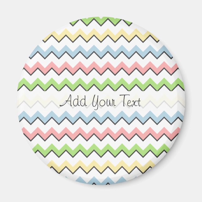 Pastel Chevron-Drop Shadow by Shirley Taylor Magnet (Front)