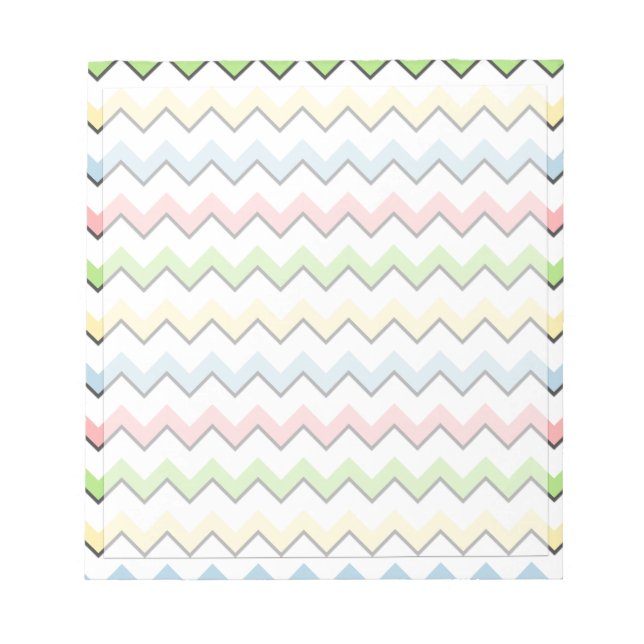 Pastel Chevron-Drop Shadow by Shirley Taylor Notepad (Front)