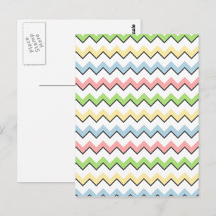 Pastel Chevron-Drop Shadow by Shirley Taylor Postcard