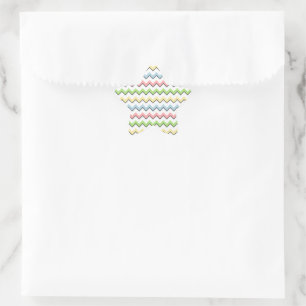 Pastel Chevron-Drop Shadow by Shirley Taylor Star Sticker