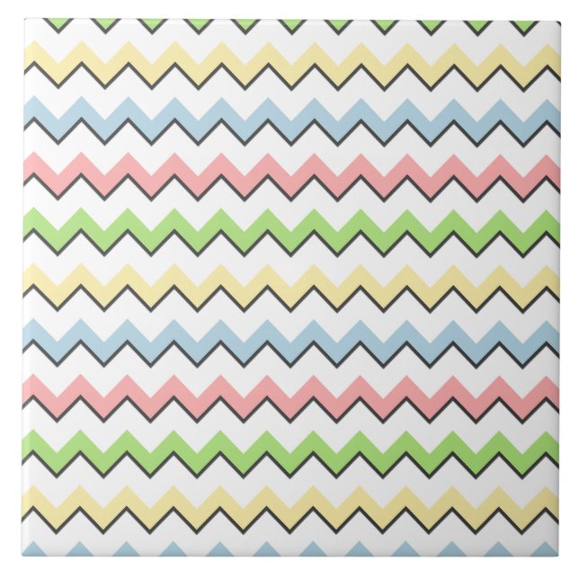 Pastel Chevron-Drop Shadow by Shirley Taylor Tile (Front)