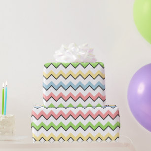 Pastel Chevron-Drop Shadow by Shirley Taylor Wrapping Paper