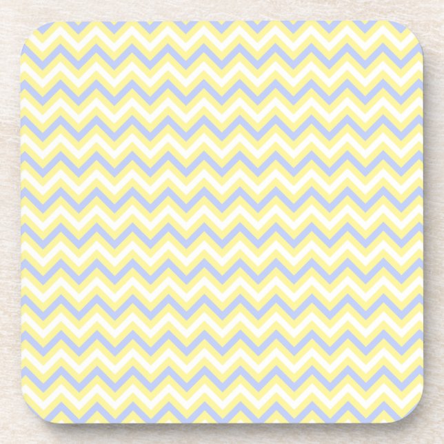 Pastel Chevron Pattern Coaster (Front)