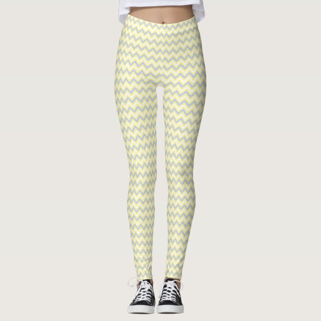 Pastel Chevron Pattern Leggings (Front)