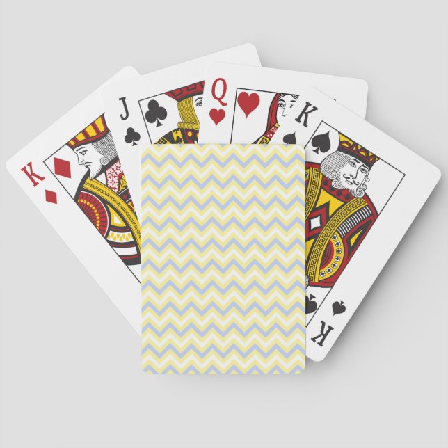 Pastel Chevron Pattern Playing Cards (Back)