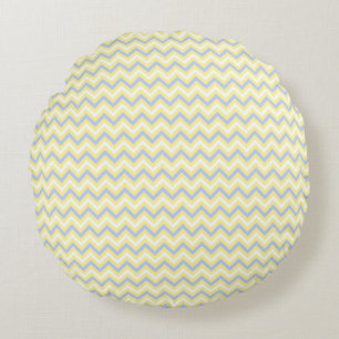 Pastel Chevron Pattern Round Cushion
