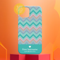 Pastel Chevron Pattern with name - designer