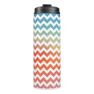 Pastel chevron thermal tumbler