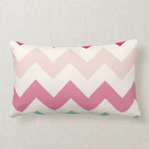Pastel chevron zigzag stripes zig zag pattern chic lumbar cushion