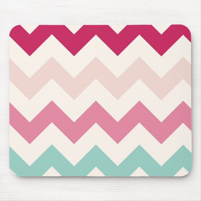 Pastel chevron zigzag stripes zig zag pattern chic mouse pad (Front)