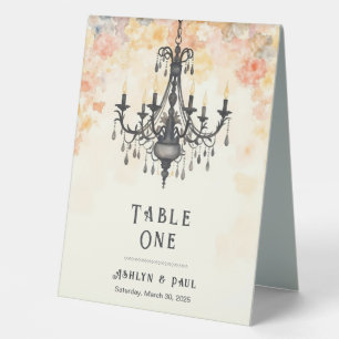 Pastel Chic Elegant Floral Vintage Chandelier