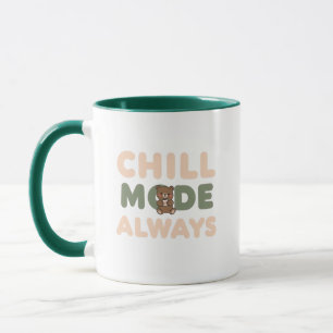 Pastel "Chill Mode Always" Quote Mug