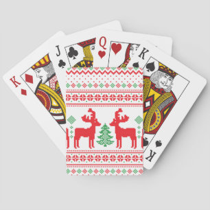 Pastel Christmas Aesthetic Pattern- Holiday Vibes Playing Cards