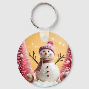 Pastel Christmas, Aluminum Keychain
