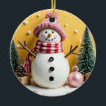 Pastel Christmas - Ceramic Ornament<br><div class="desc">Pastel Christmas - Ceramic Ornament
Design 13
A Perfect Little Gift!</div>