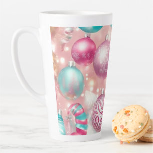 Pastel Christmas Decorations Latte Mug