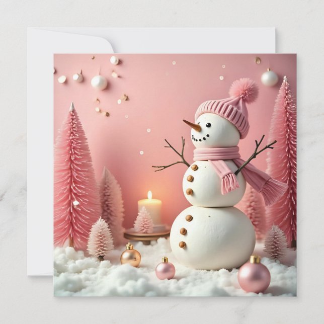 Pastel Christmas - Flat Greeting Card (Front)