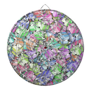 pastel christmas gift dartboard