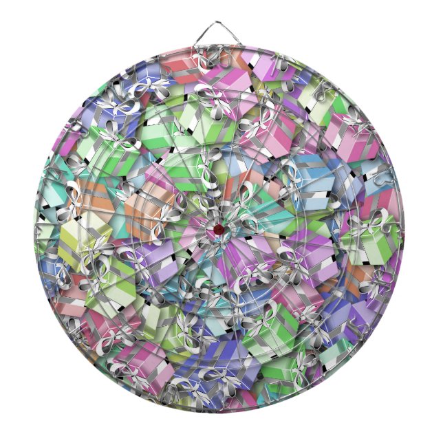 pastel christmas gift dartboard (Front)