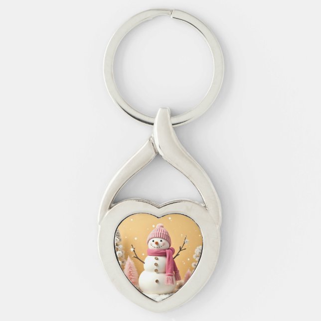 Pastel Christmas - Metal Keychain (Front)