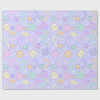 Pastel Christmas Pattern Wrapping Paper