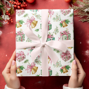 Pastel Christmas Pattern Wrapping Paper