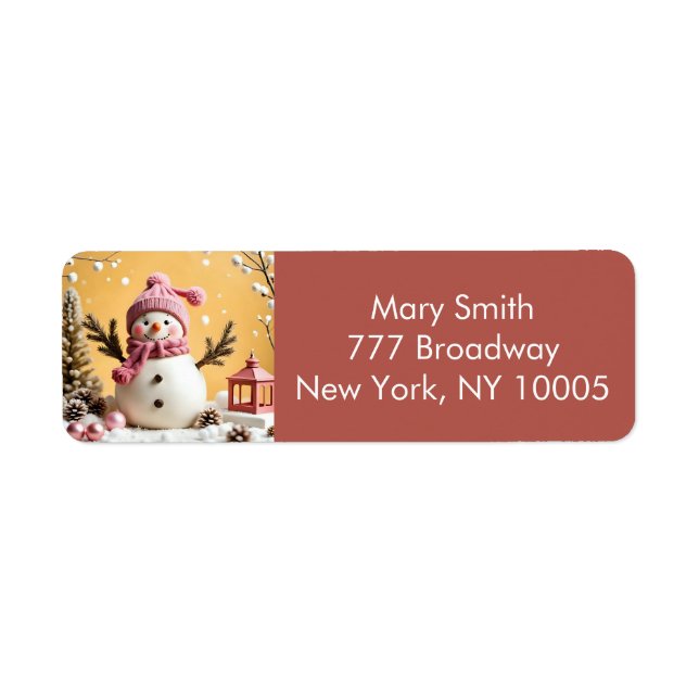 Pastel Christmas - Return Address Label (Front)