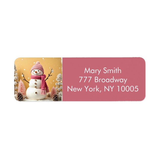 Pastel Christmas - Return Address Labels (Front)