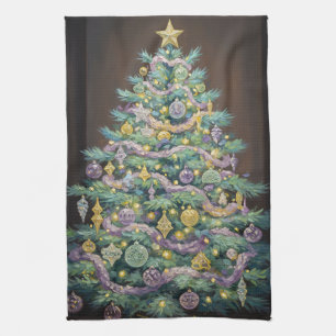 Pastel Christmas Tea Towel
