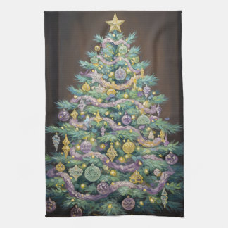 Pastel Christmas Tea Towel