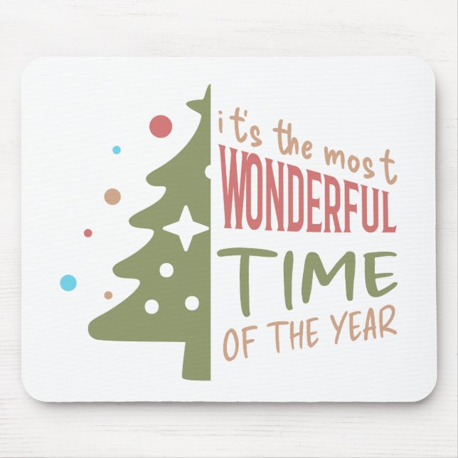 Pastel Christmas Tree Mouse Pad (Front)