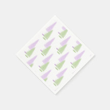 Pastel Christmas Trees Napkin