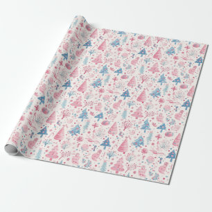 "Pastel Christmas Wonderland Pattern" Wrapping Paper