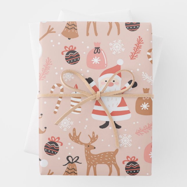 Pastel Christmas  Wrapping Paper Sheet (In situ)