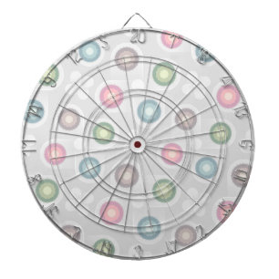 Pastel Circle Pattern Dartboard