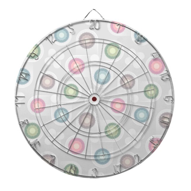 Pastel Circle Pattern Dartboard (Front)