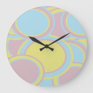 Pastel Circles Wall Clock