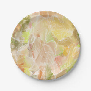 Pastel Citrus Watercolor Designer Print Paper Plate