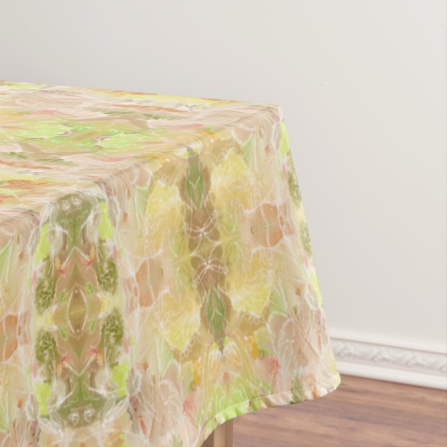 Pastel Citrus Watercolor Designer Print Tablecloth (In Situ)