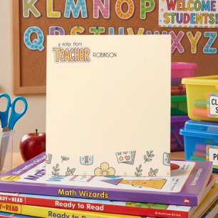Pastel clipart Teacher appreciation retro Notepad