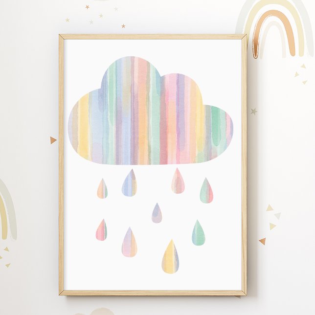 Pastel Cloud Nursery Poster Kids Room Print (Creator Uploaded)